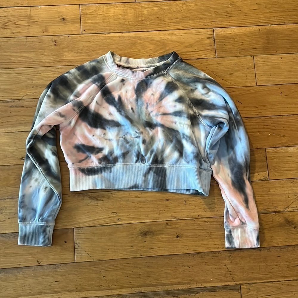 KATIE J NYC tie dye cropped sweatshirt medium